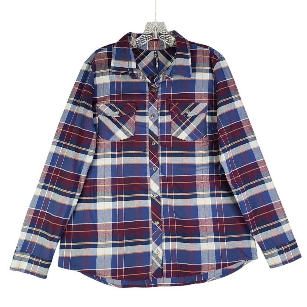 Kuhl Shirt Women’s Size Large L Plaid Greta Flannel Button Down Multicolor - Picture 2 of 12
